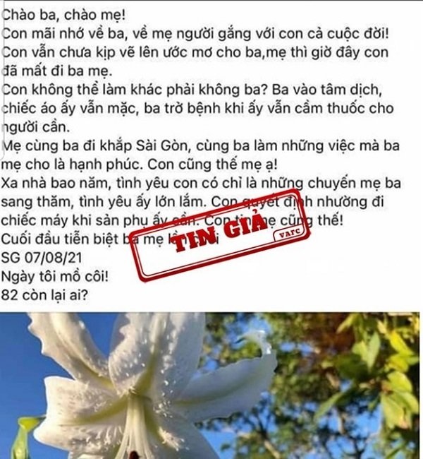 Thông tin “Không cho người dân di chuyển trong 7 ngày” là giả mạo